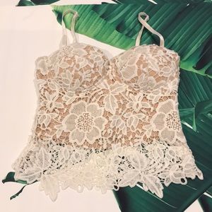 Lace bustier top
